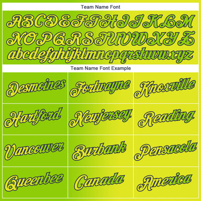 Custom Neon Yellow Neon Green-Navy Gradient Fashion Performance T-Shirt