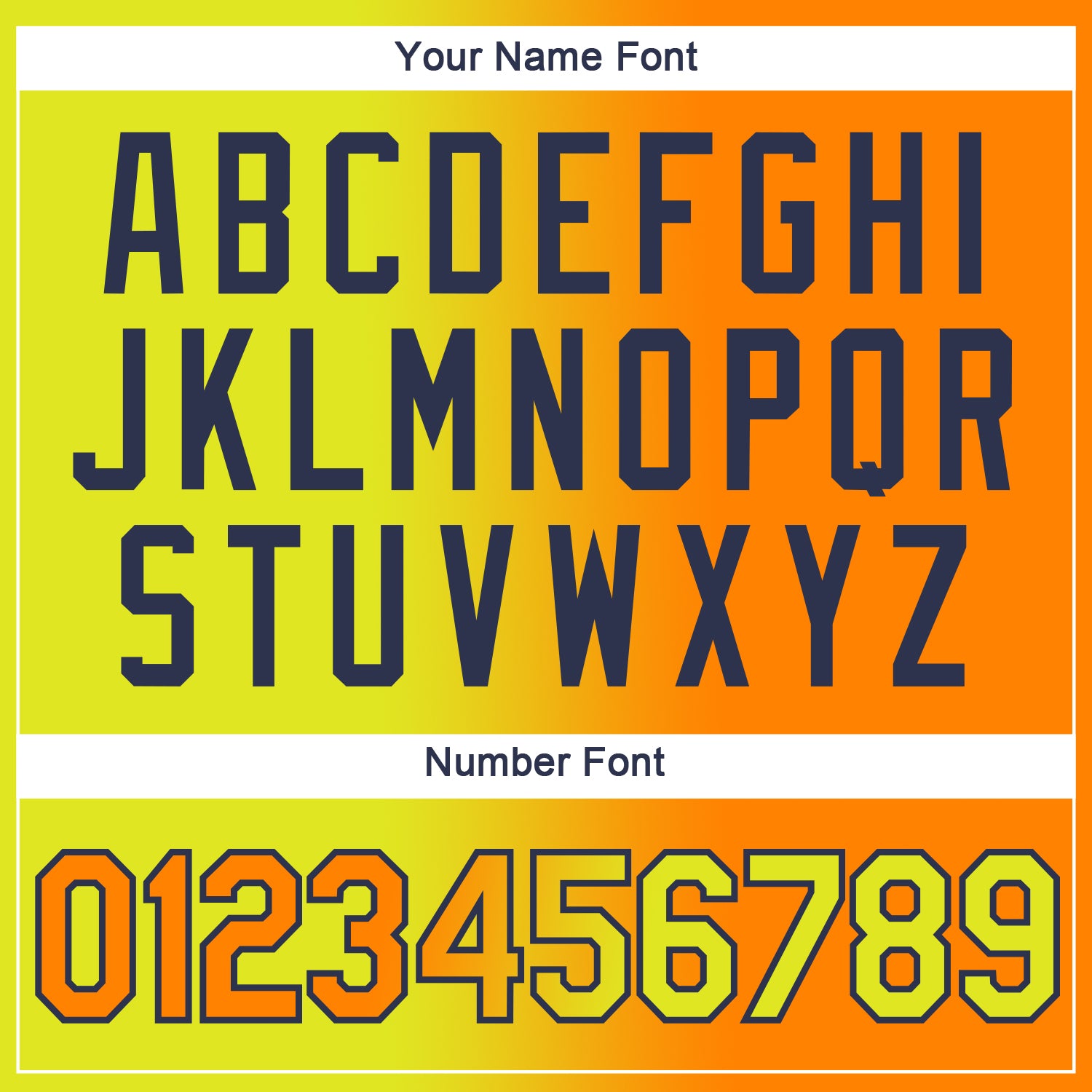 Custom Neon Yellow Bay Orange-Navy Gradient Fashion Performance T-Shirt