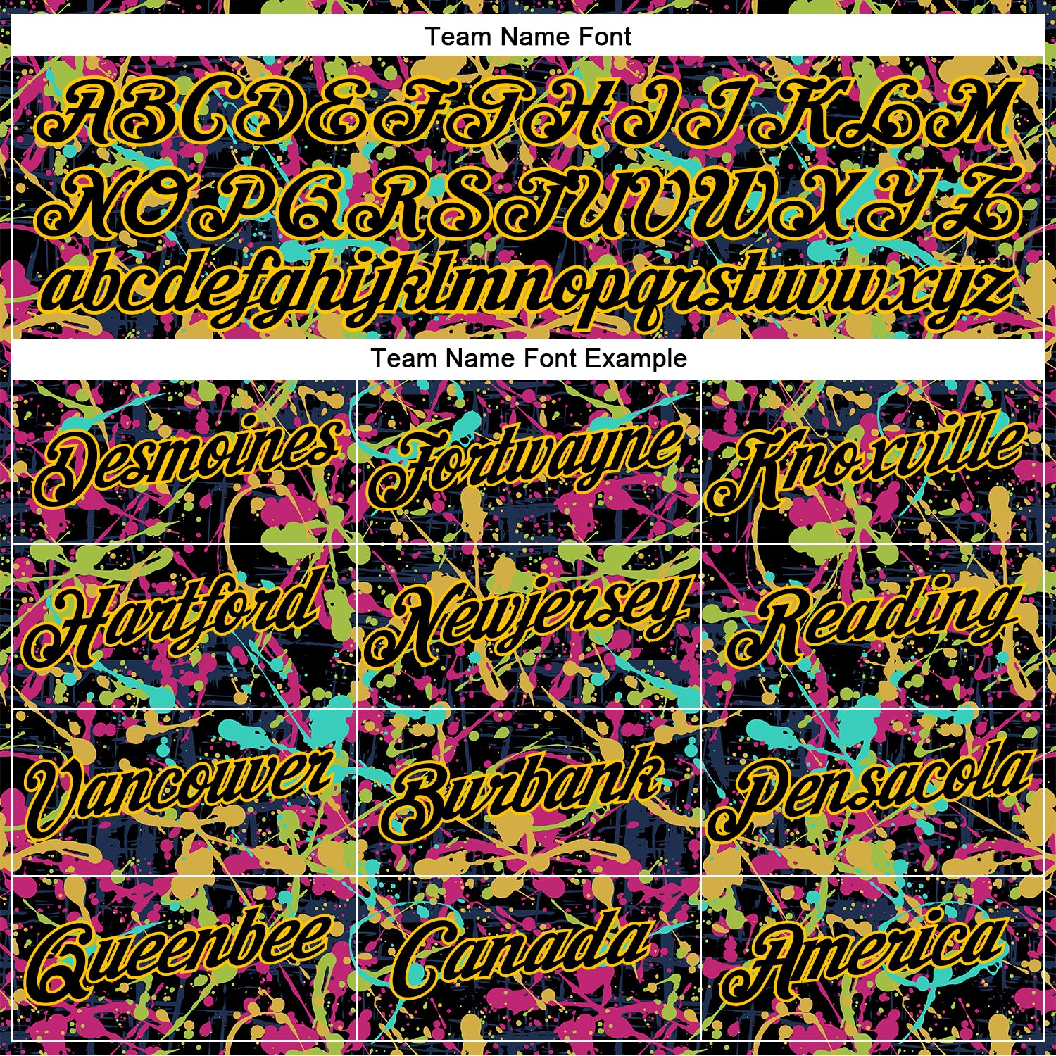 Custom Graffiti Pattern Black-Gold 3D Grunge Shabby Performance T-Shirt