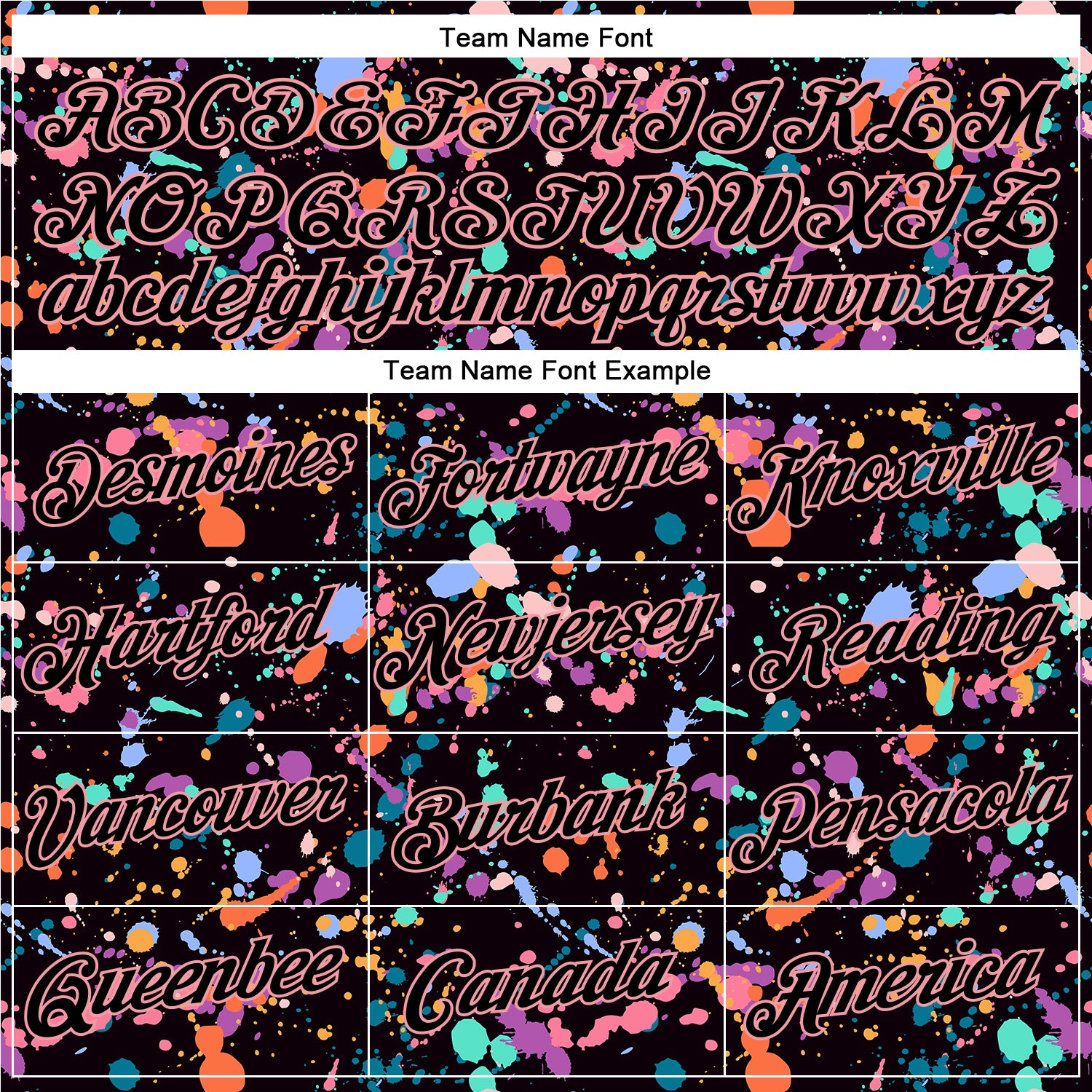 Custom Graffiti Pattern Black-Medium Pink 3D Expressive Splatter Performance T-Shirt