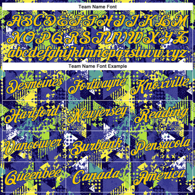 Custom Graffiti Pattern Royal-Gold 3D Creative Geometric Figures Triangle And Dots Performance T-Shirt