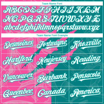 Custom Graffiti Pattern White Teal-Pink 3D Scratch Authentic Baseball Jersey