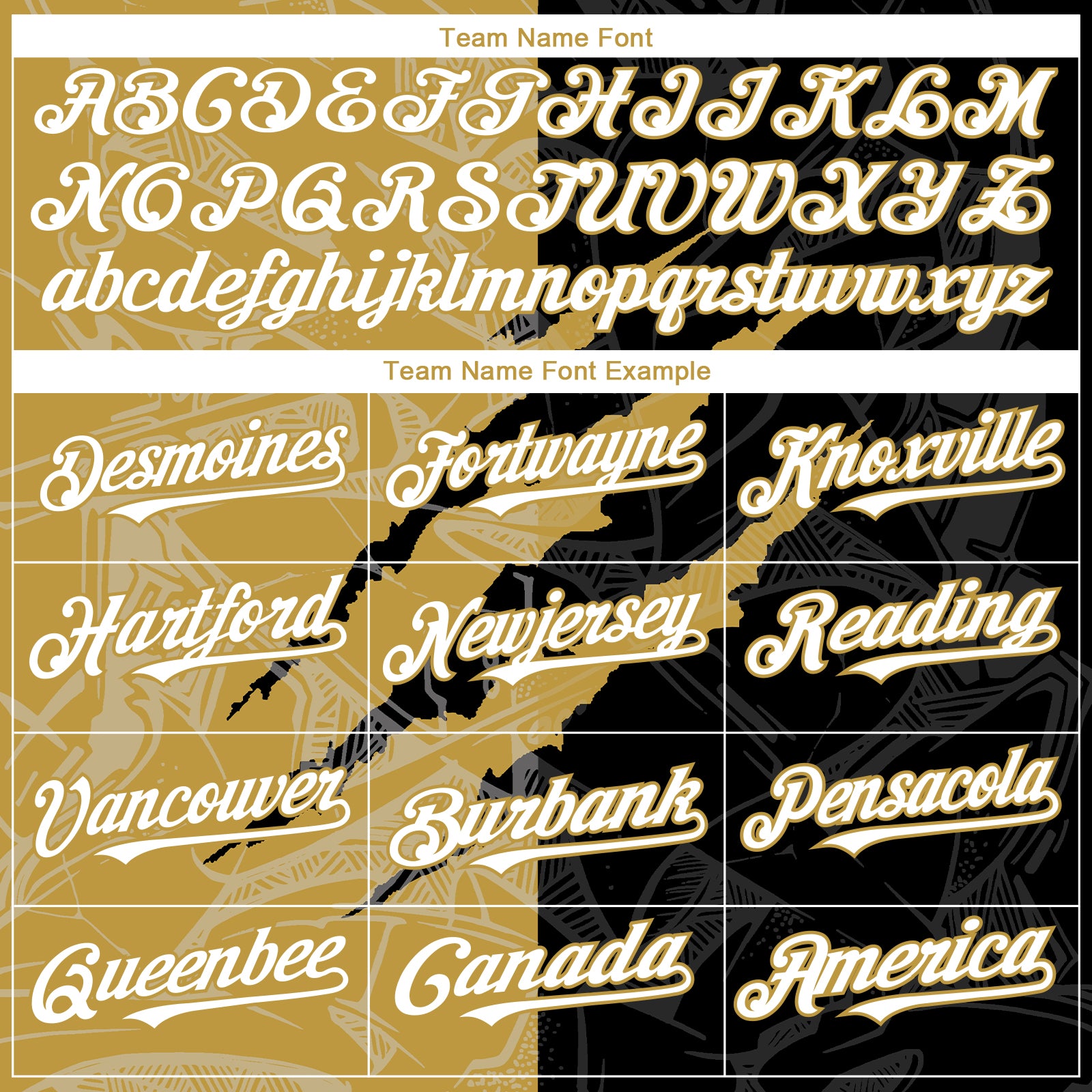 Custom Graffiti Pattern White Black-Old Gold 3D Scratch Authentic Baseball Jersey