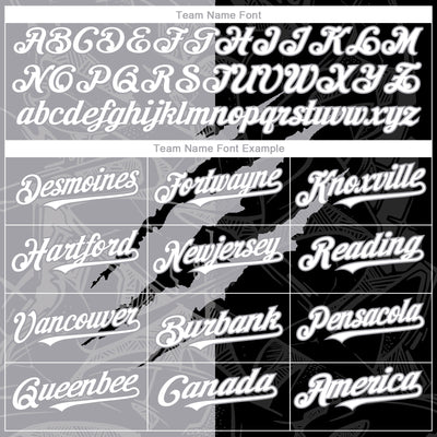 Custom Graffiti Pattern White Black-Gray 3D Scratch Authentic Baseball Jersey