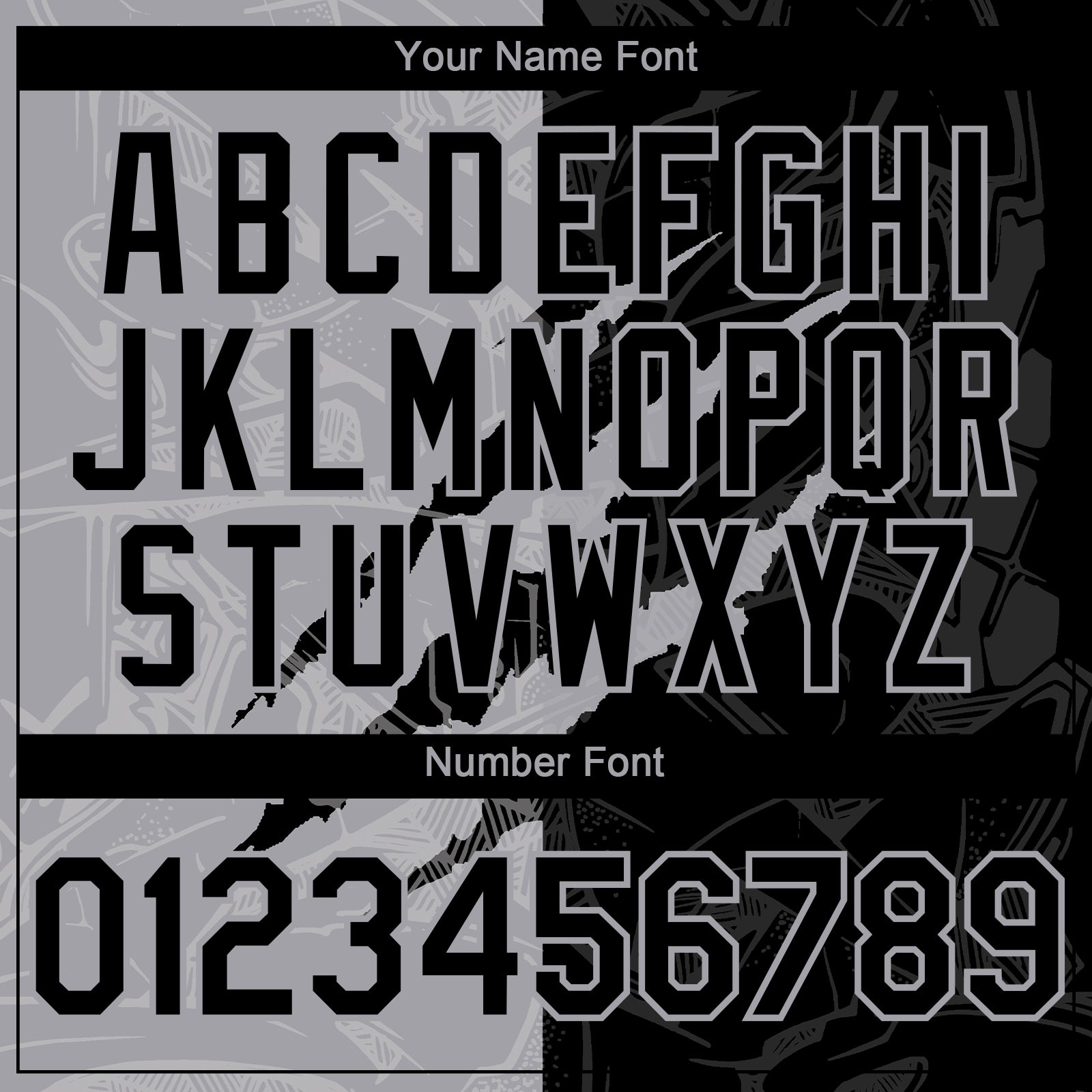 Custom Graffiti Pattern Black-Gray 3D Scratch Authentic Baseball Jersey