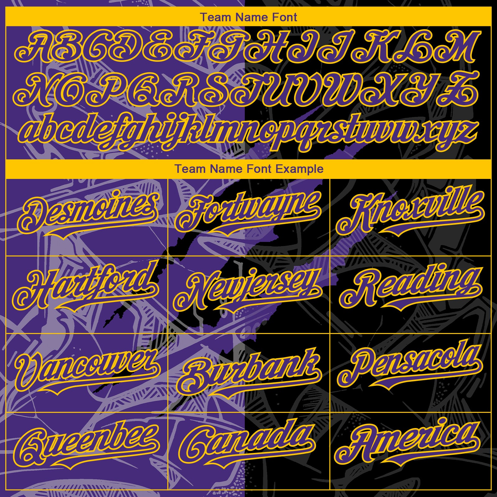 Custom Graffiti Pattern Purple Black-Yellow 3D Scratch Authentic Baseball Jersey