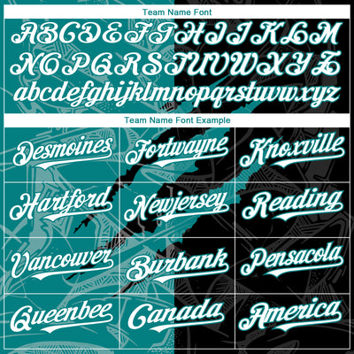 Custom Graffiti Pattern White Black-Teal 3D Scratch Authentic Baseball Jersey