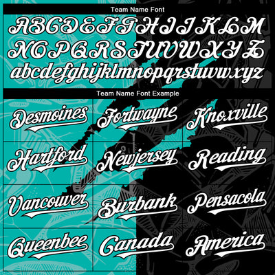 Custom Graffiti Pattern White Black-Aqua 3D Scratch Authentic Baseball Jersey