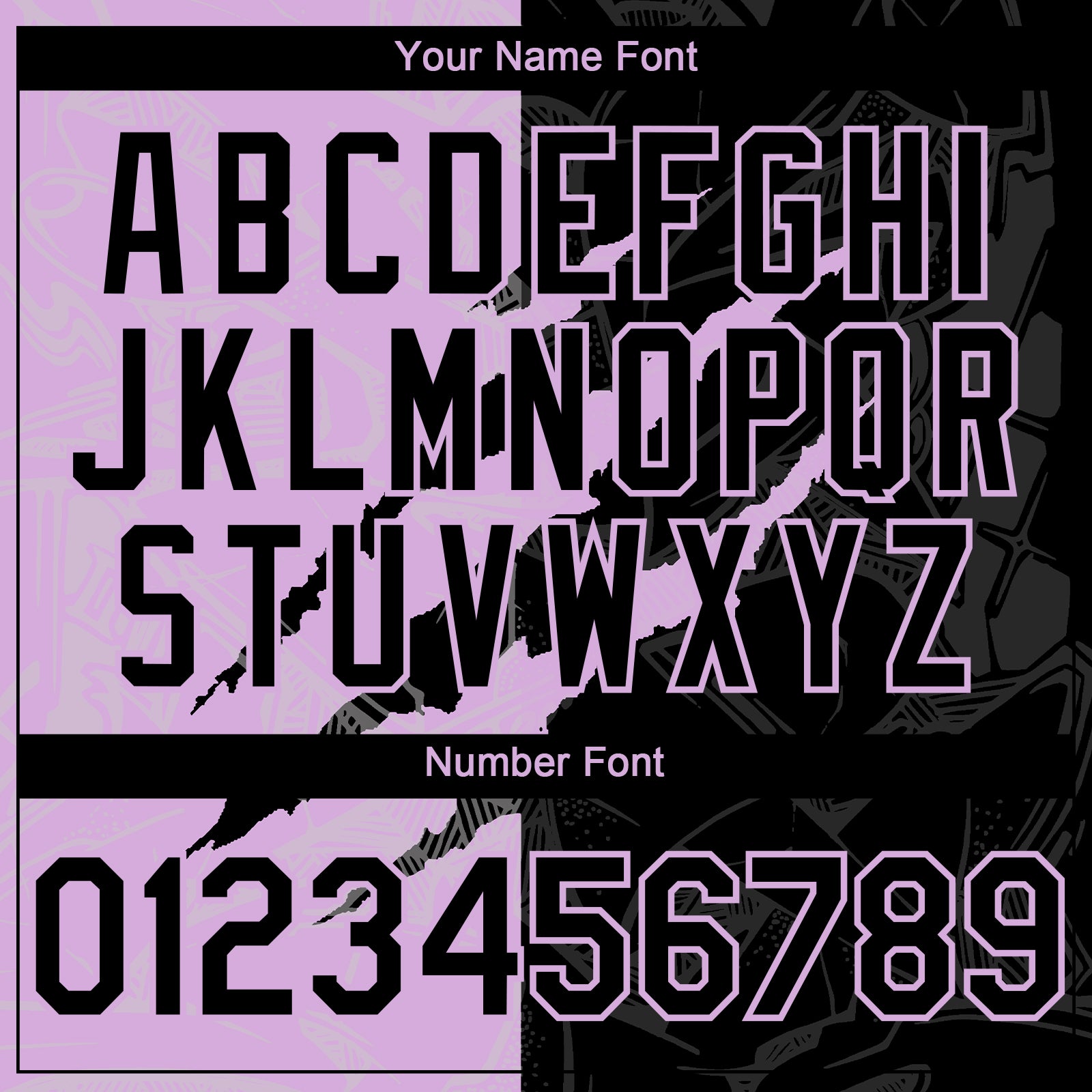 Custom Graffiti Pattern Black-Light Purple 3D Scratch Authentic Baseball Jersey