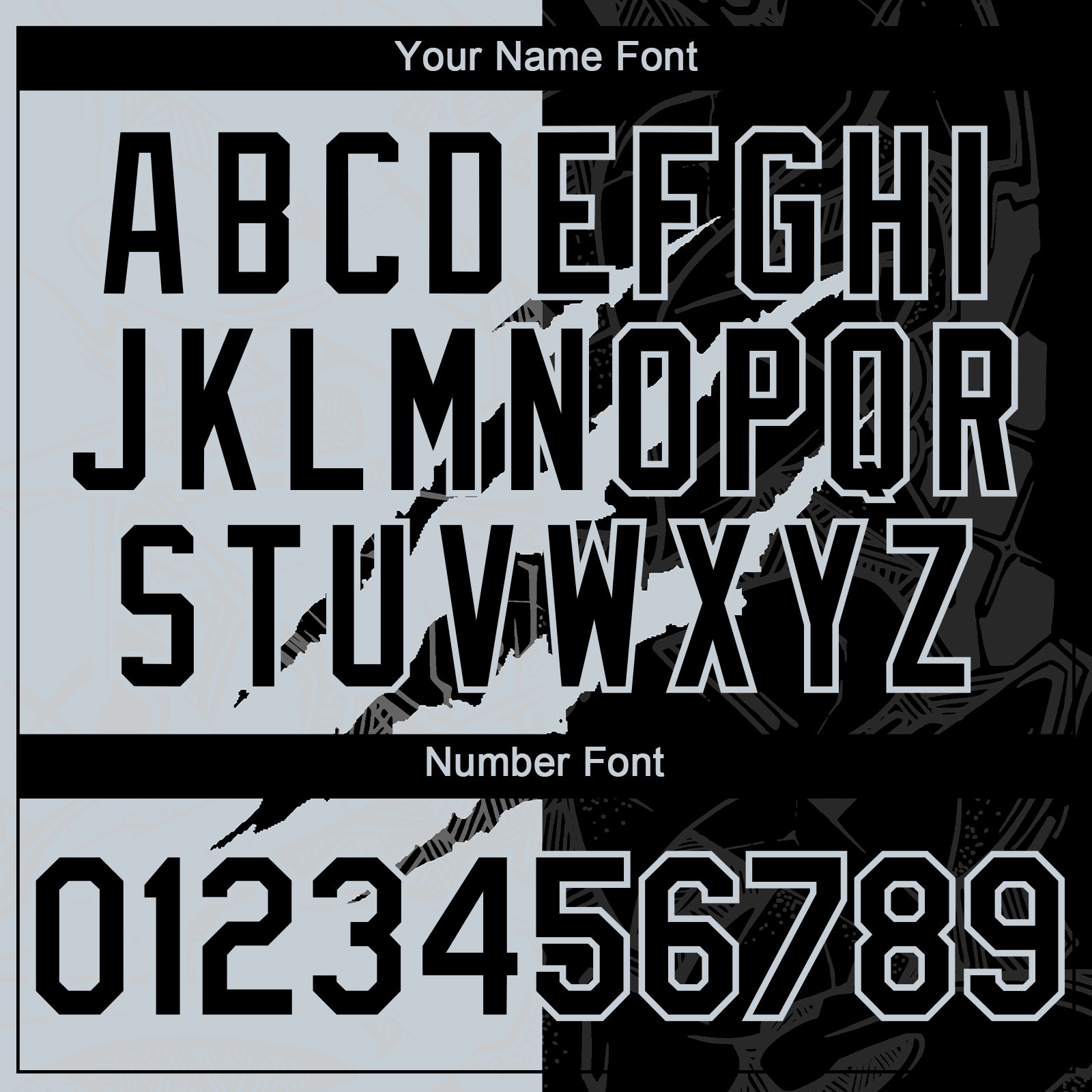 Custom Graffiti Pattern Black-Silver 3D Scratch Authentic Baseball Jersey