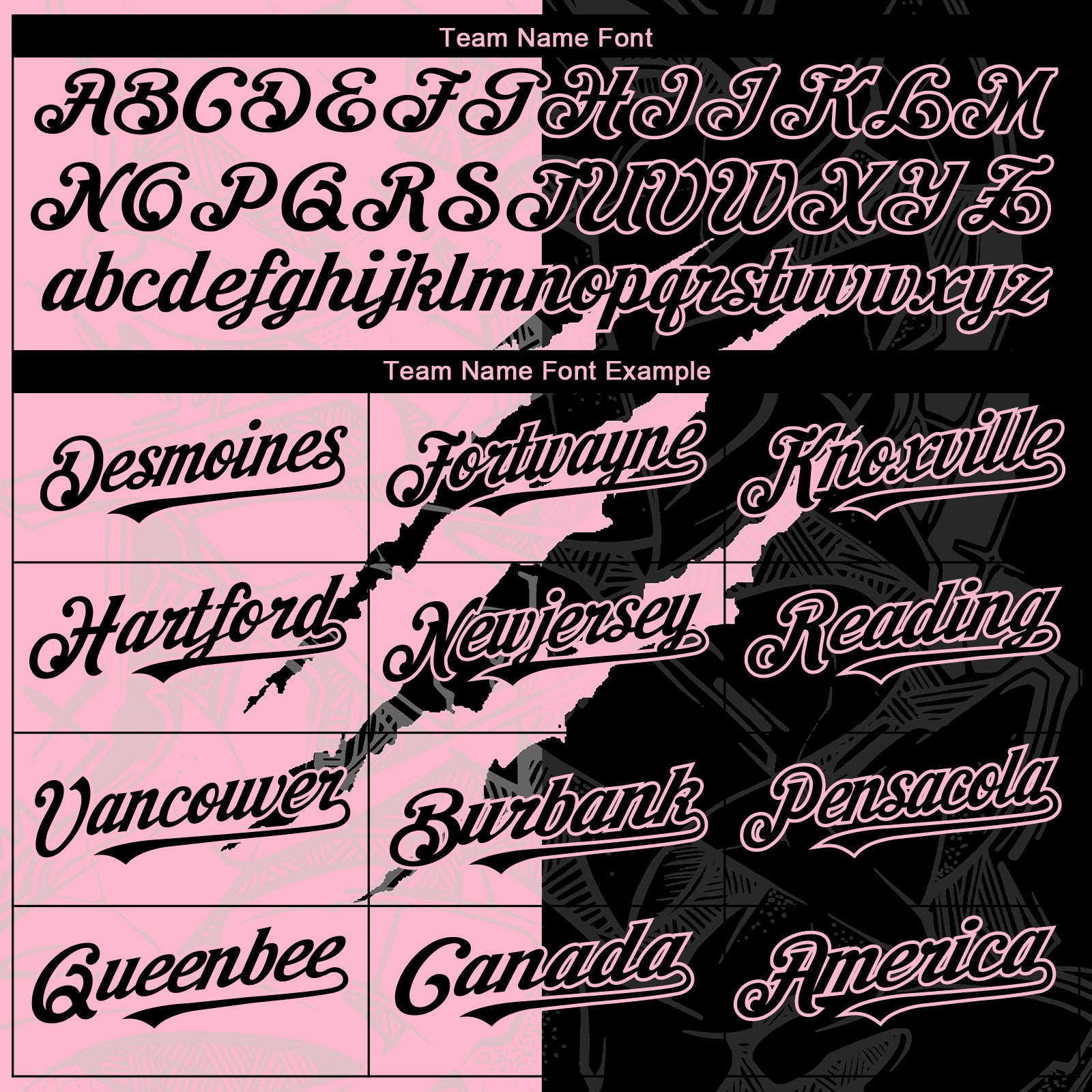 Custom Graffiti Pattern Black-Light Pink 3D Scratch Authentic Baseball Jersey