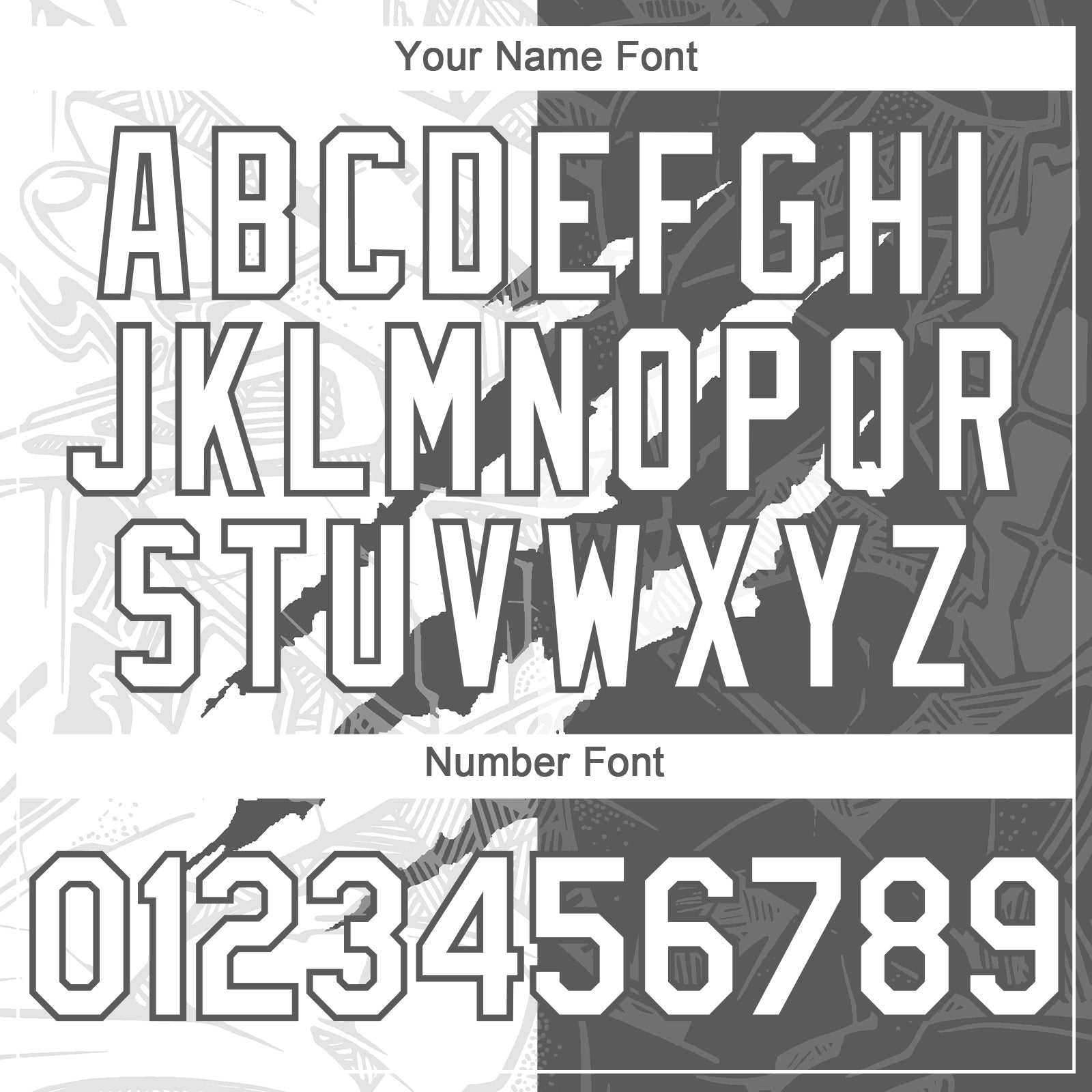 Custom Graffiti Pattern White-Steel Gray 3D Scratch Authentic Baseball Jersey