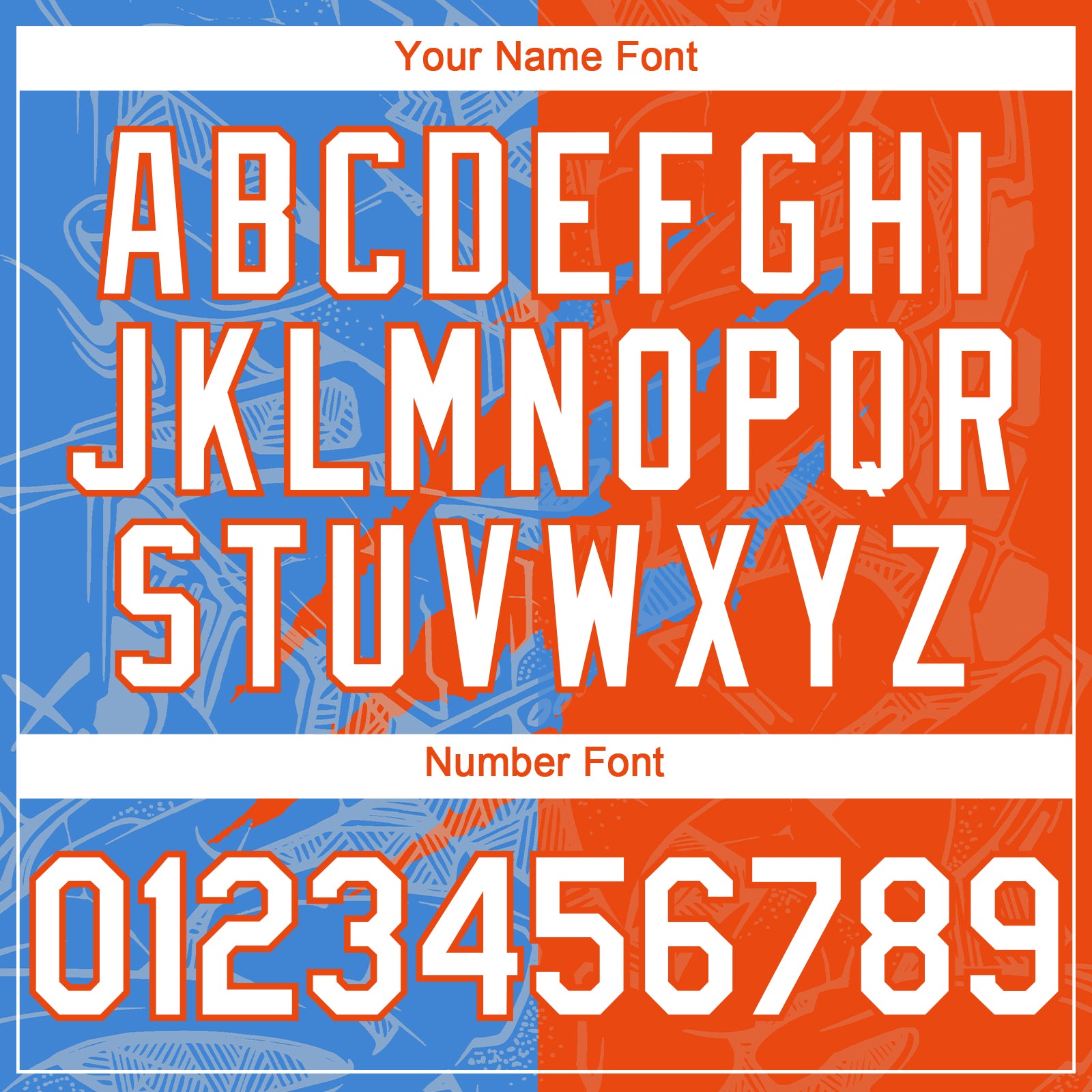 Custom Graffiti Pattern White Orange-Electric Blue 3D Scratch Authentic Baseball Jersey