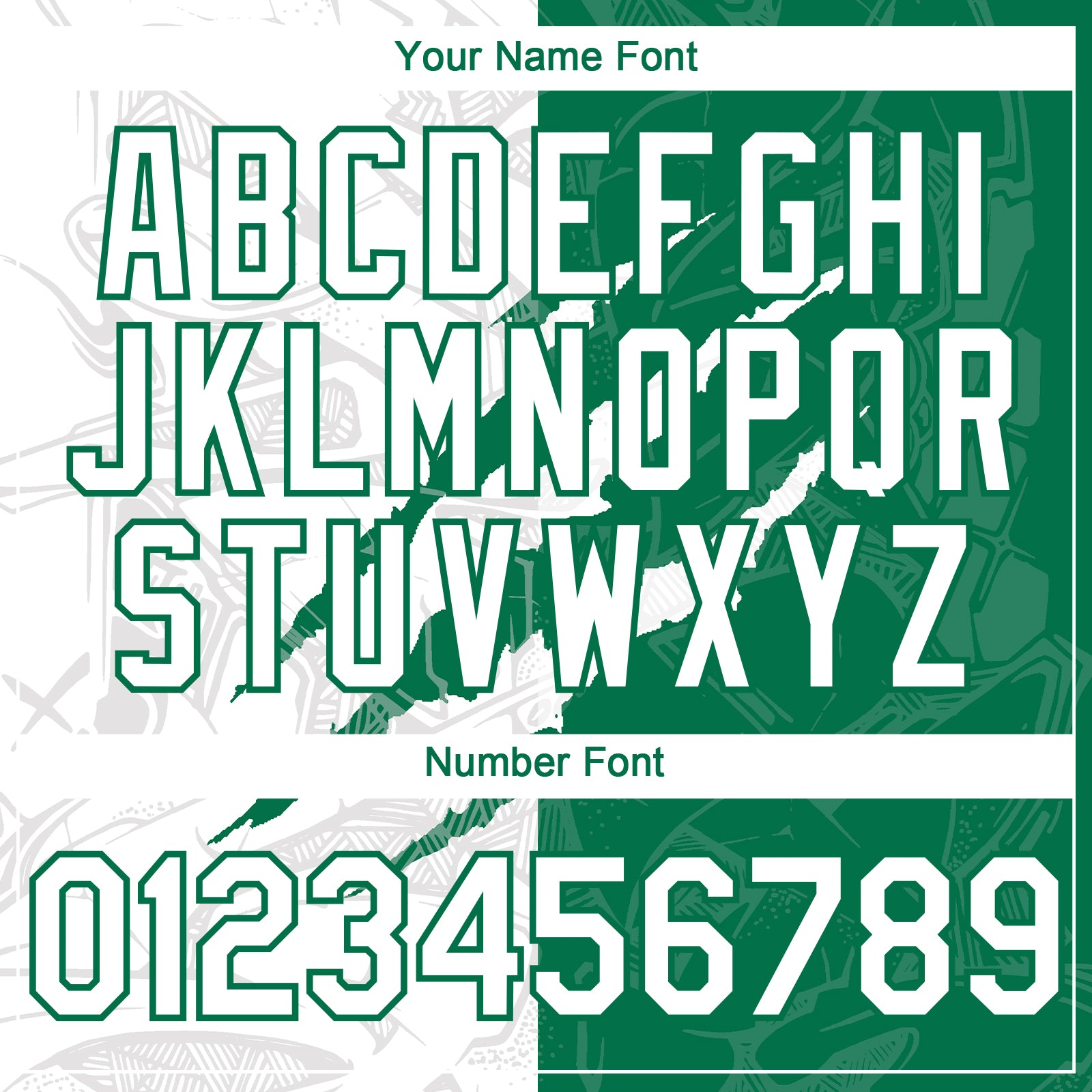 Custom Graffiti Pattern White-Kelly Green 3D Scratch Authentic Baseball Jersey