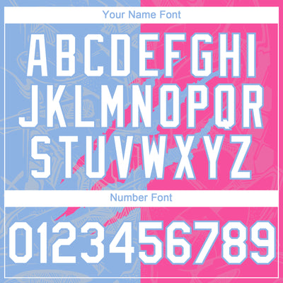 Custom Graffiti Pattern White Pink-Light Blue 3D Scratch Authentic Baseball Jersey