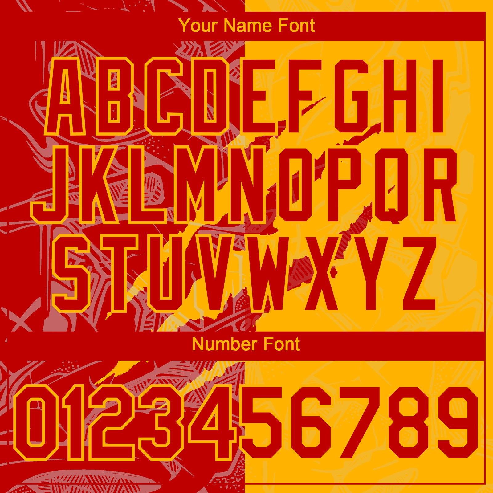 Custom Graffiti Pattern Red-Gold 3D Scratch Authentic Baseball Jersey