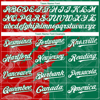 Custom Graffiti Pattern White Kelly Green-Red 3D Scratch Authentic Baseball Jersey