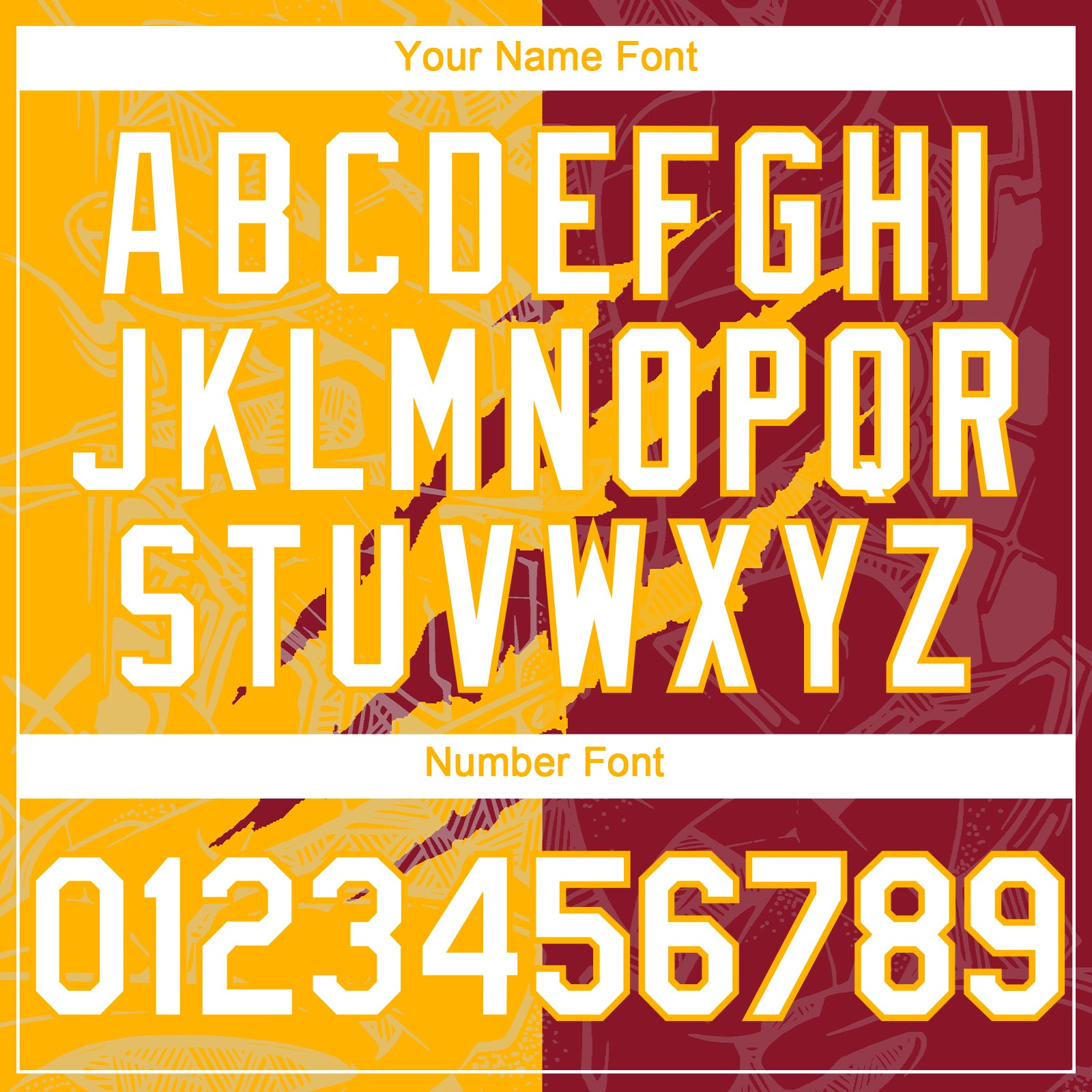 Custom Graffiti Pattern White Crimson-Gold 3D Scratch Authentic Baseball Jersey