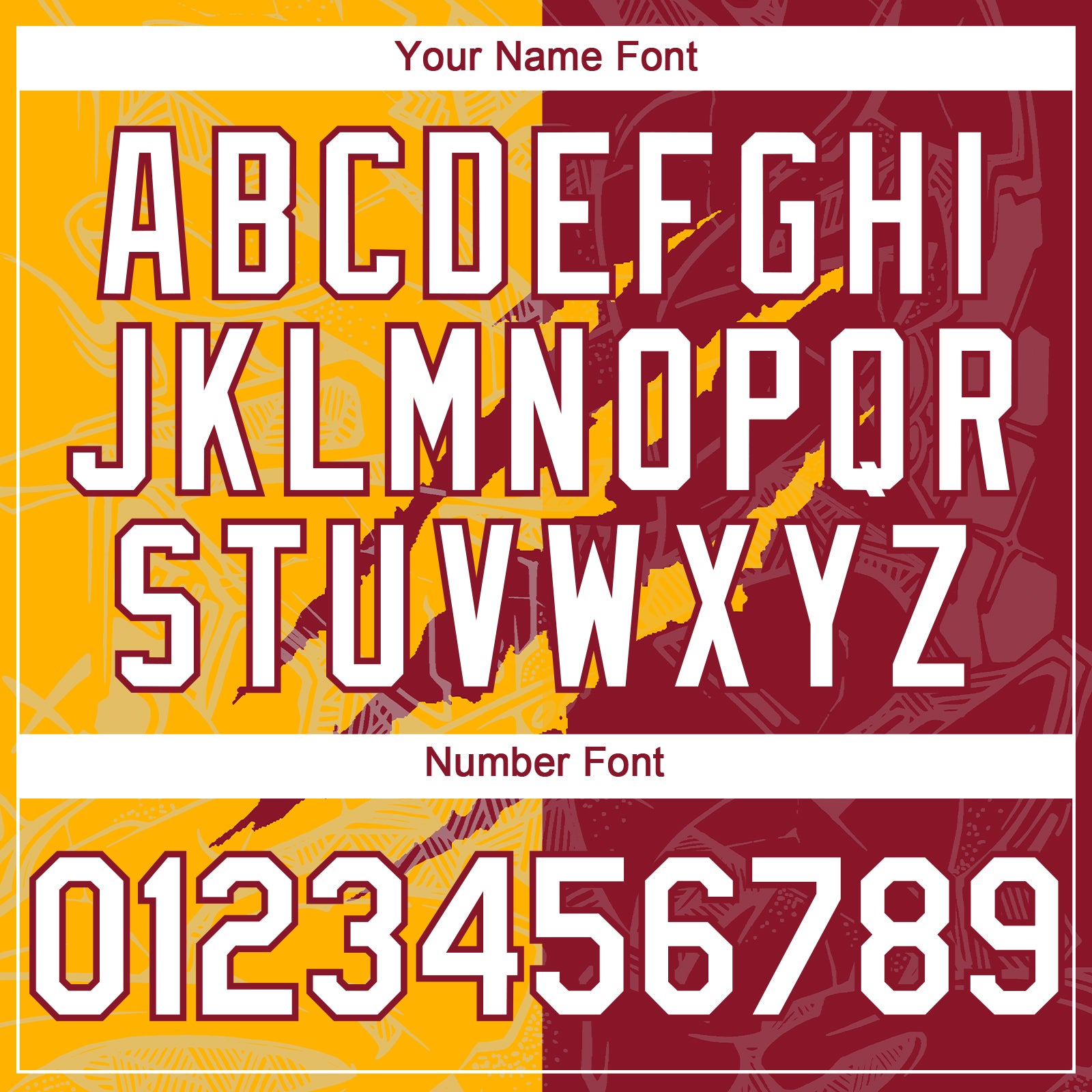 Custom Graffiti Pattern White Crimson-Gold 3D Scratch Authentic Baseball Jersey