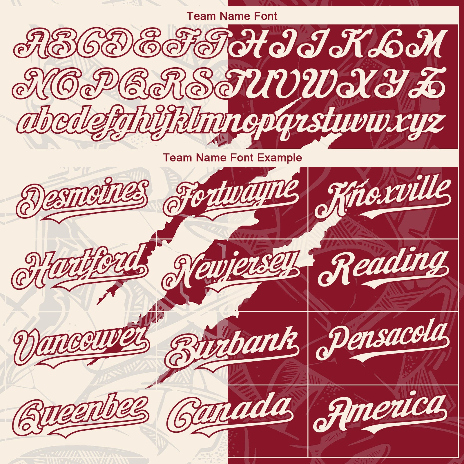 Custom Graffiti Pattern Cream-Crimson 3D Scratch Authentic Baseball Jersey