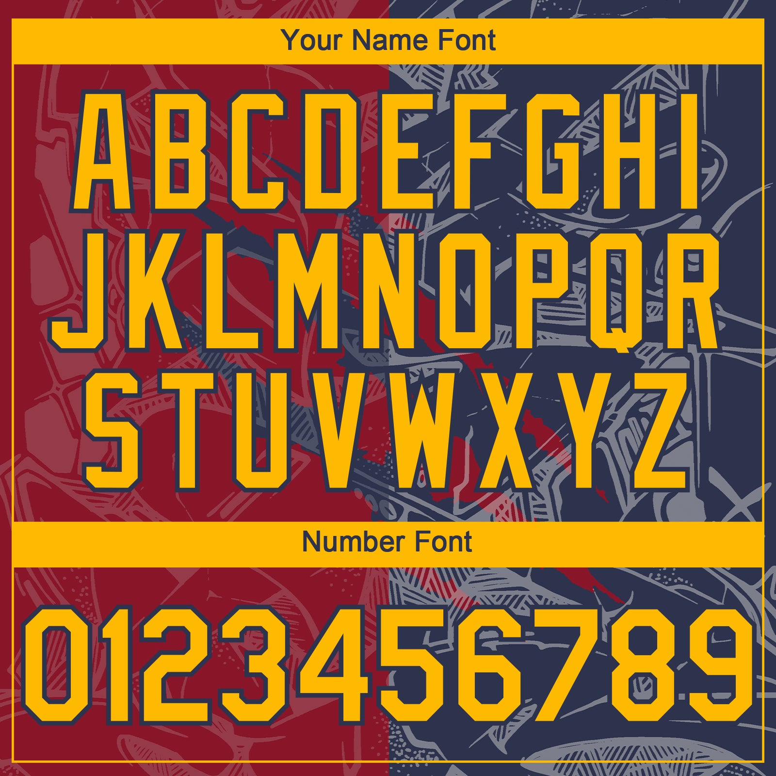 Custom Graffiti Pattern Gold Navy-Crimson 3D Scratch Authentic Baseball Jersey