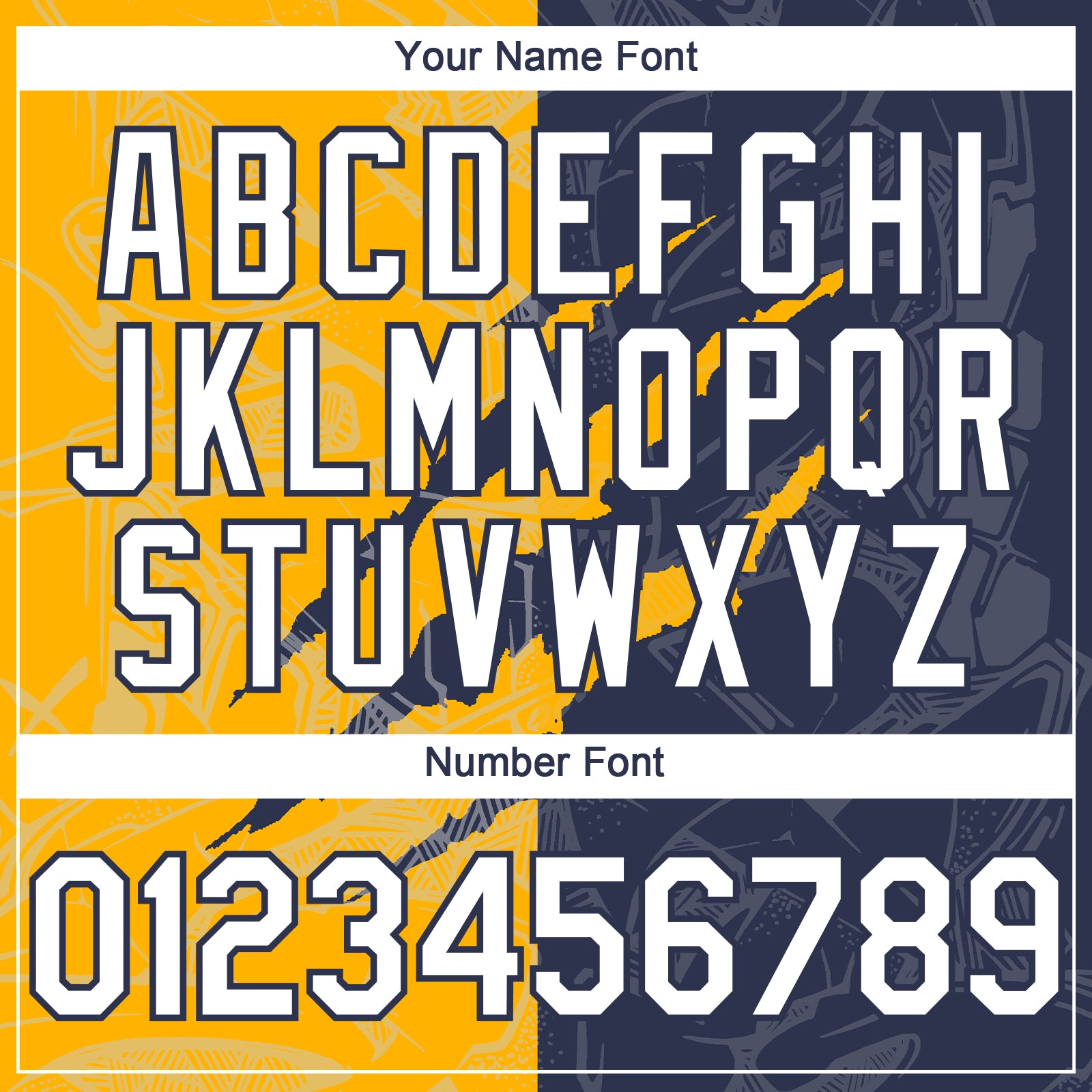 Custom Graffiti Pattern White Navy-Gold 3D Scratch Authentic Baseball Jersey