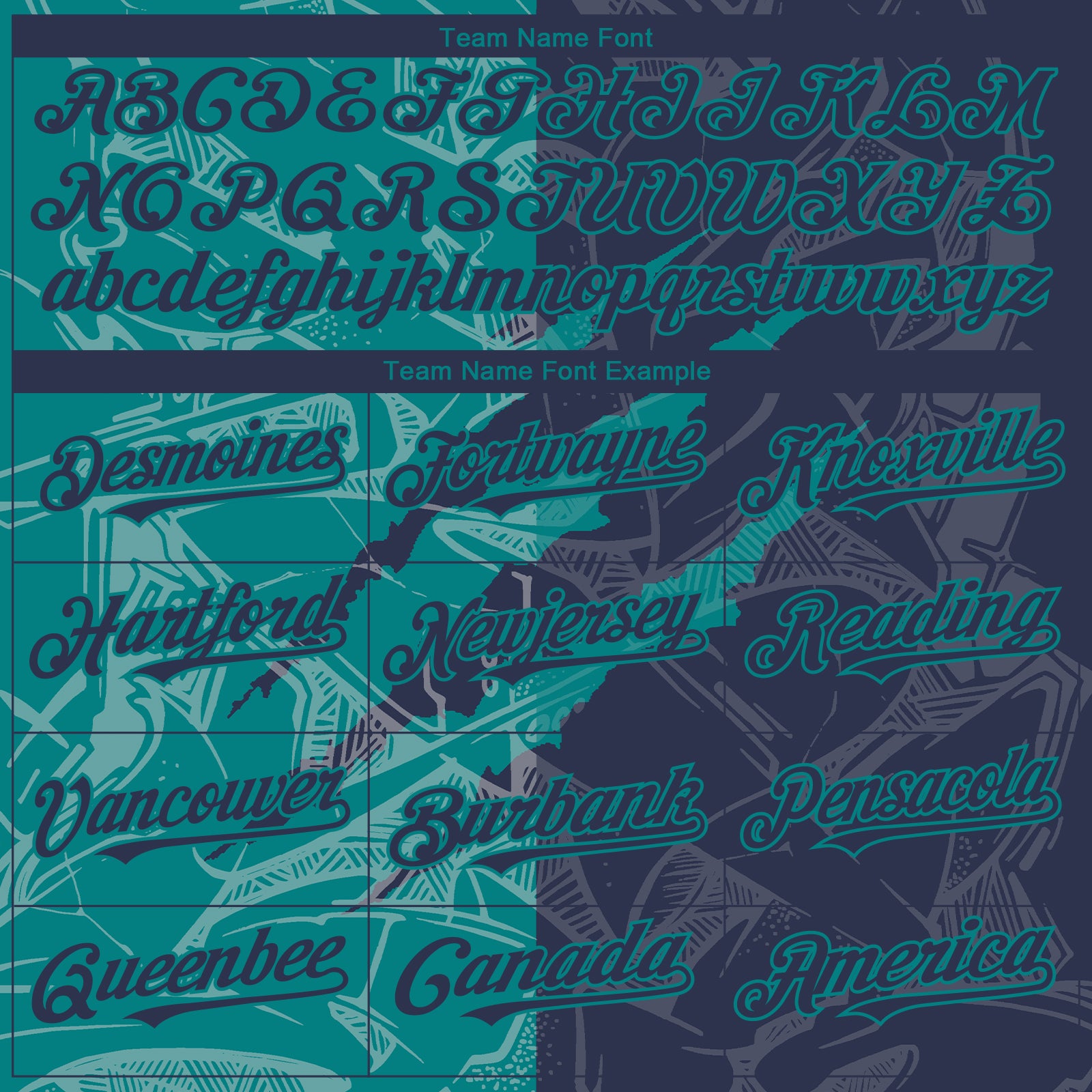 Custom Graffiti Pattern Navy-Teal 3D Scratch Authentic Baseball Jersey