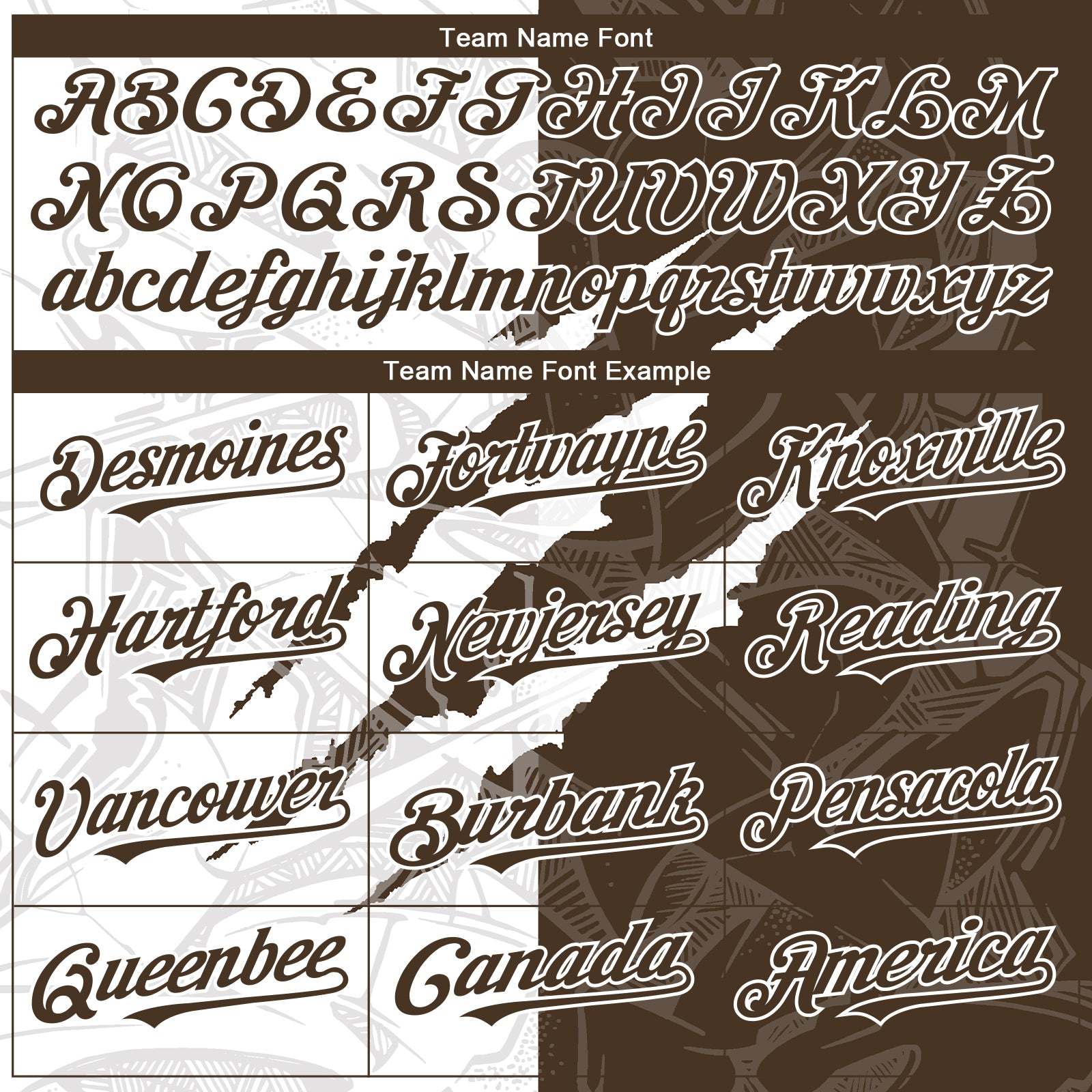 Custom Graffiti Pattern Brown-White 3D Scratch Authentic Baseball Jersey