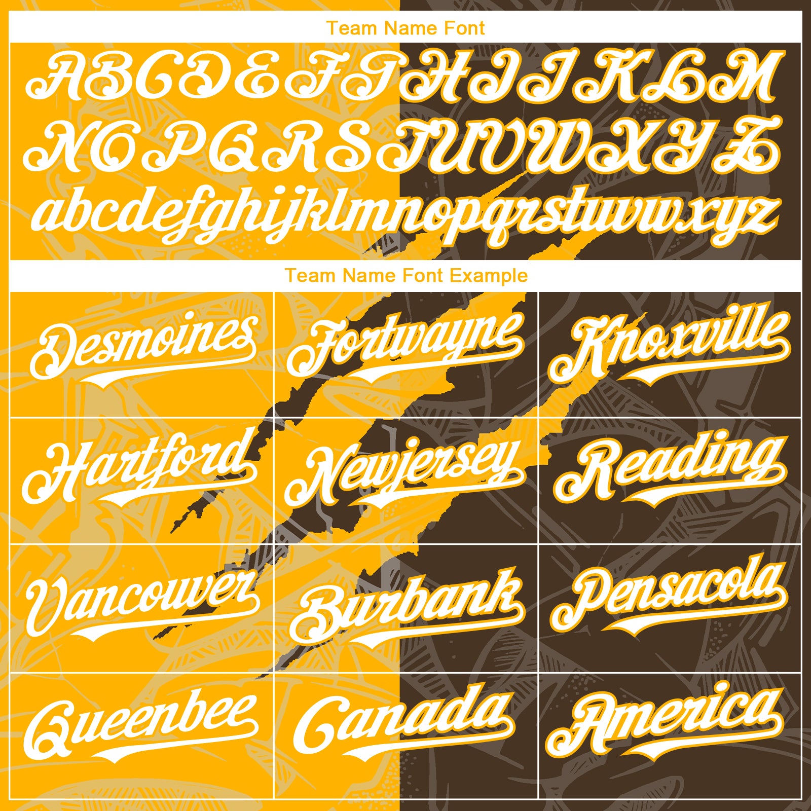 Custom Graffiti Pattern White Brown-Gold 3D Scratch Authentic Baseball Jersey