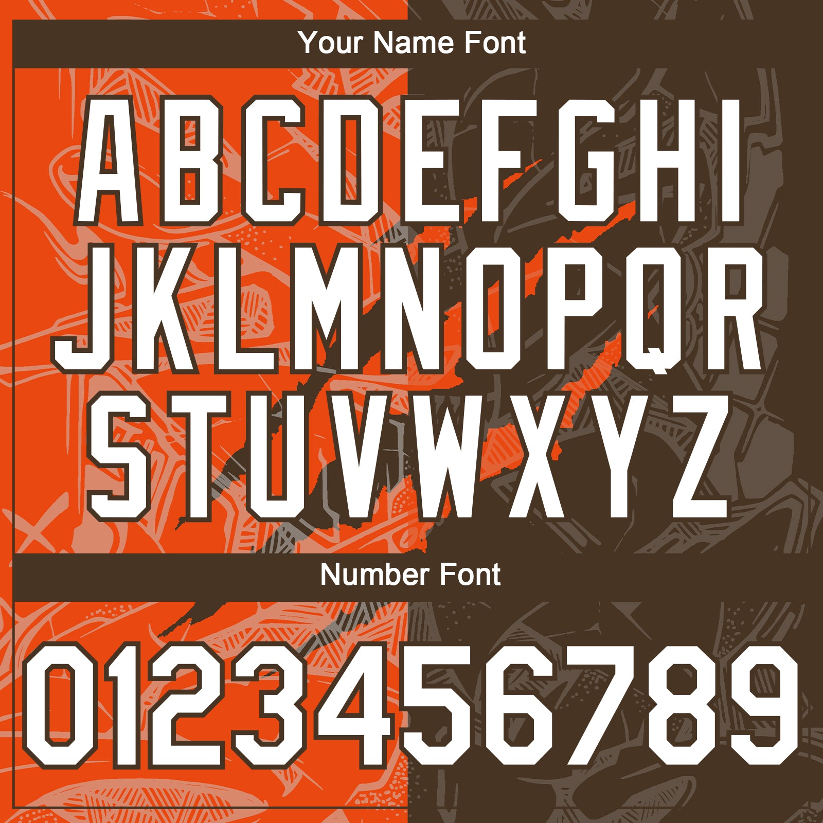 Custom Graffiti Pattern White Brown-Orange 3D Scratch Authentic Baseball Jersey