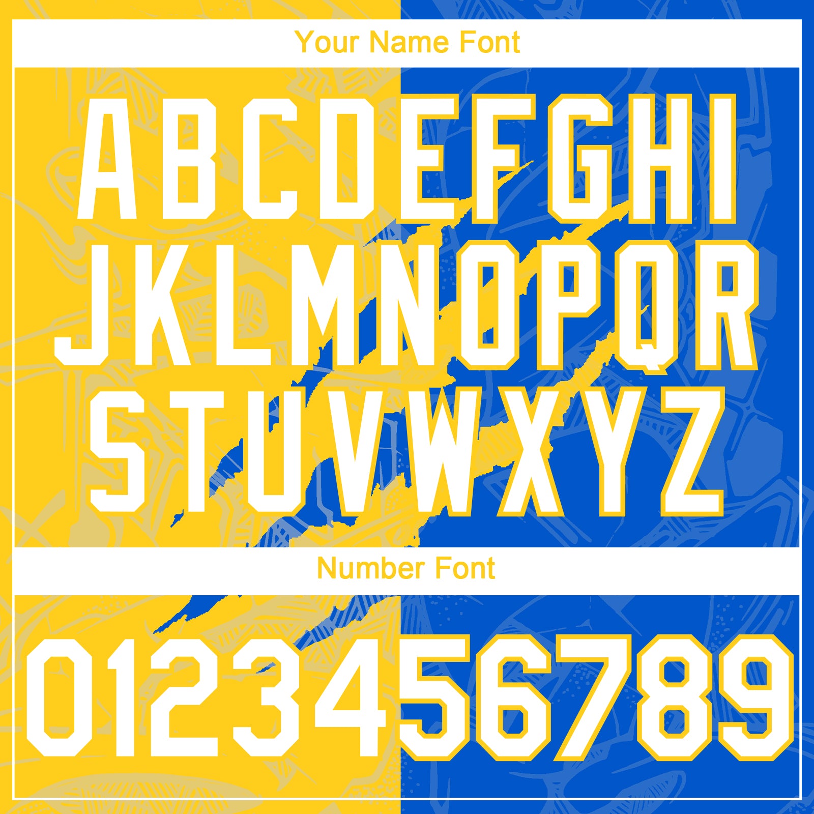 Custom Graffiti Pattern White Thunder Blue-Yellow 3D Scratch Authentic Baseball Jersey