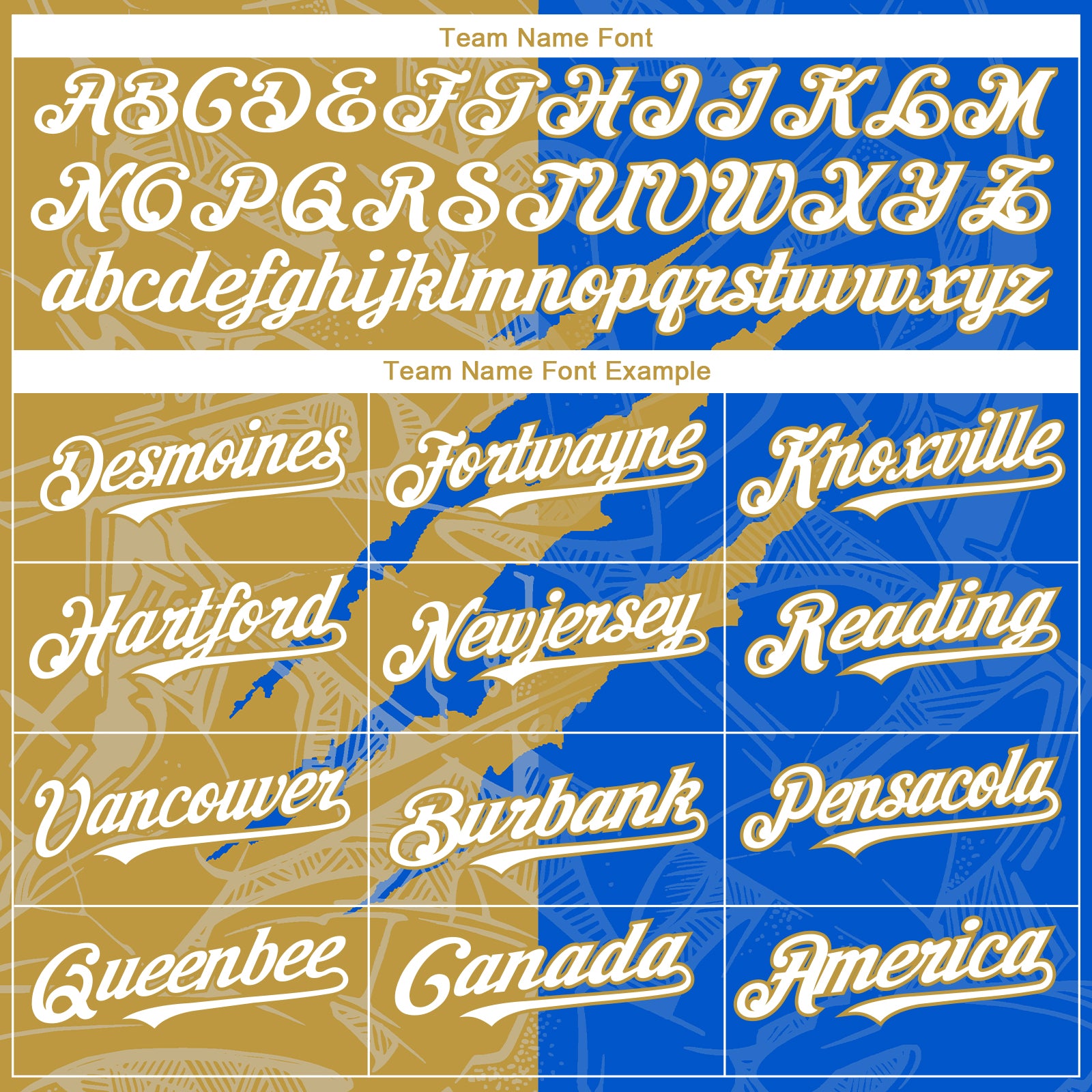 Custom Graffiti Pattern White Thunder Blue-Old Gold 3D Scratch Authentic Baseball Jersey