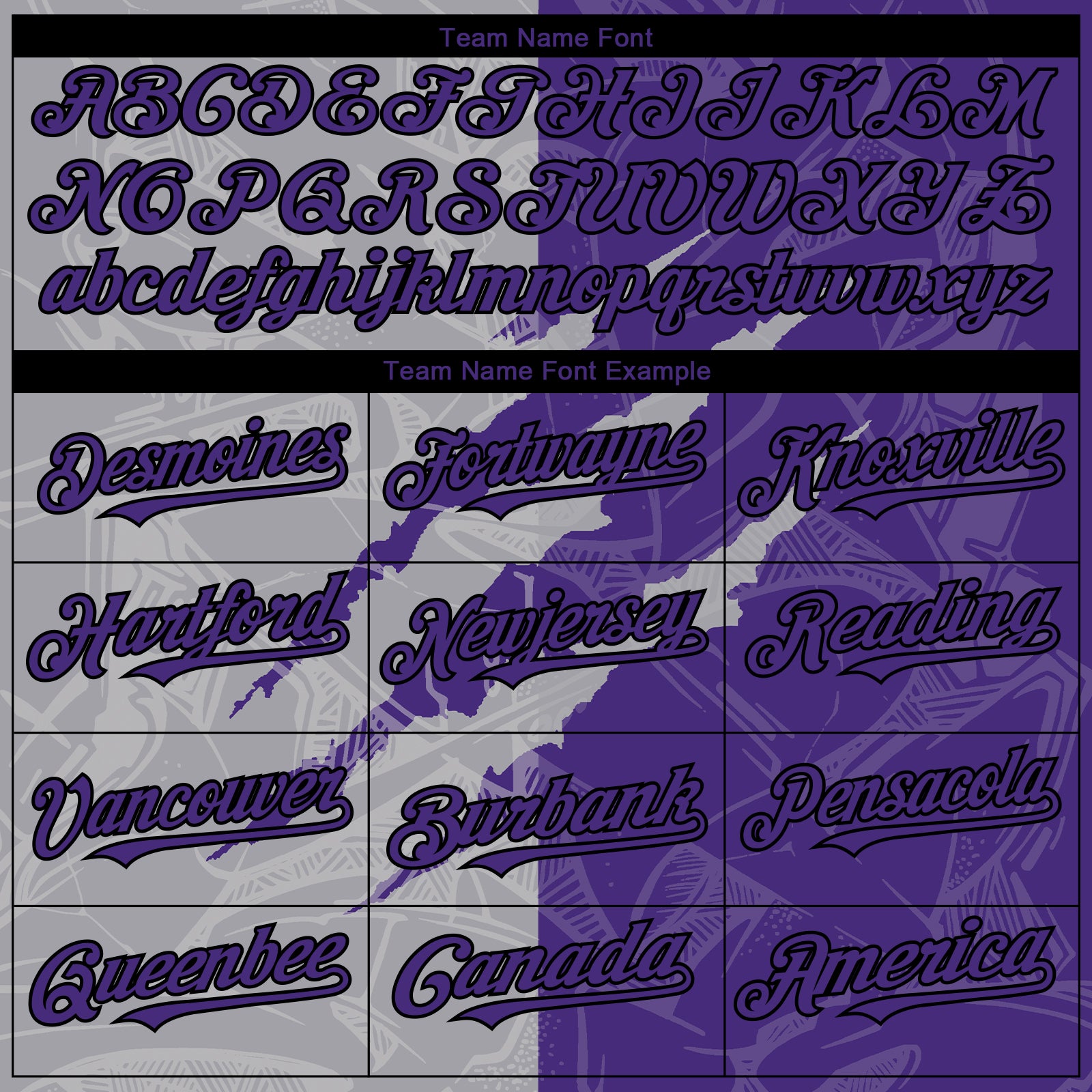 Custom Graffiti Pattern Purple Gray-Black 3D Scratch Authentic Baseball Jersey