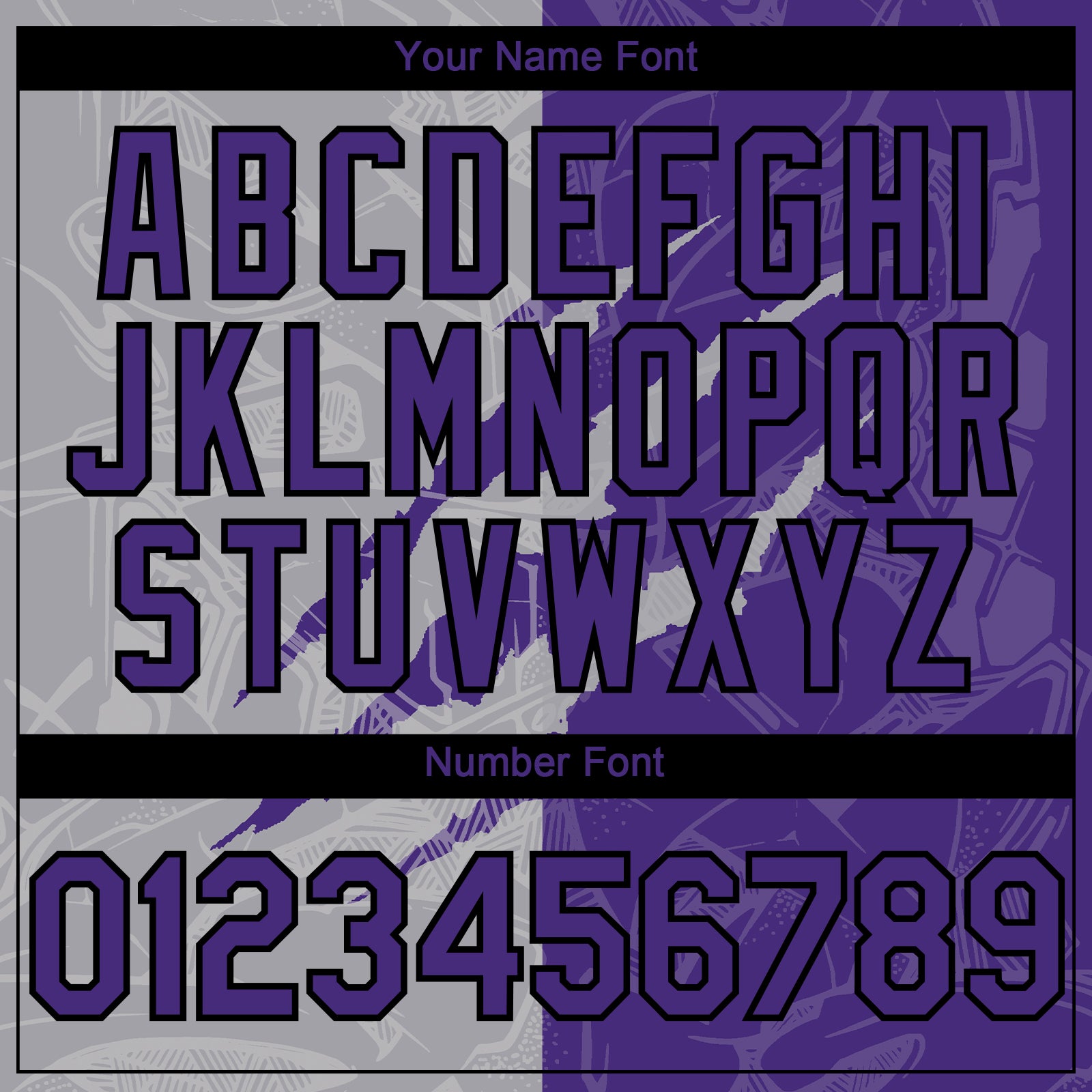 Custom Graffiti Pattern Purple Gray-Black 3D Scratch Authentic Baseball Jersey