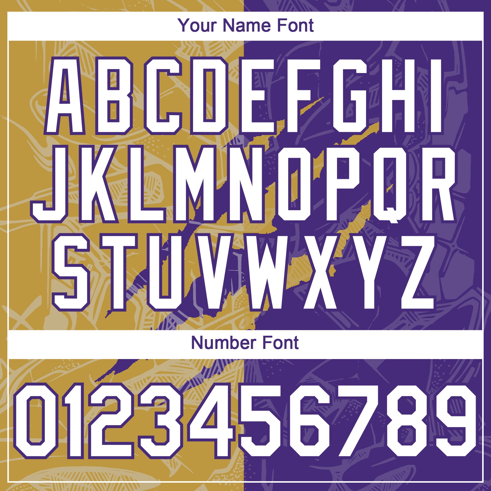 Custom Graffiti Pattern White Purple-Old Gold 3D Scratch Authentic Baseball Jersey