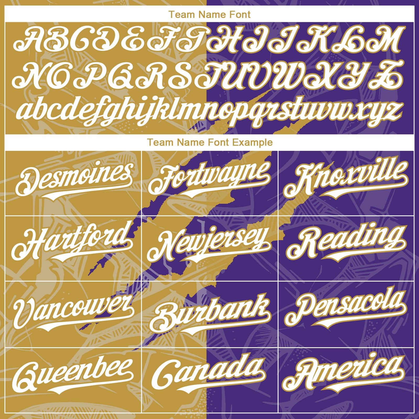 Custom Graffiti Pattern White Purple-Old Gold 3D Scratch Authentic Baseball Jersey