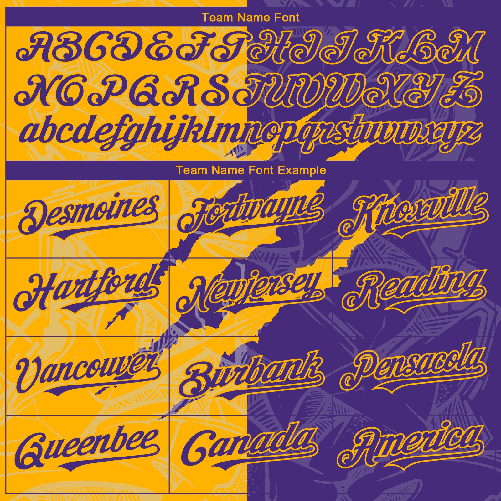 Custom Graffiti Pattern Purple-Gold 3D Scratch Authentic Baseball Jersey