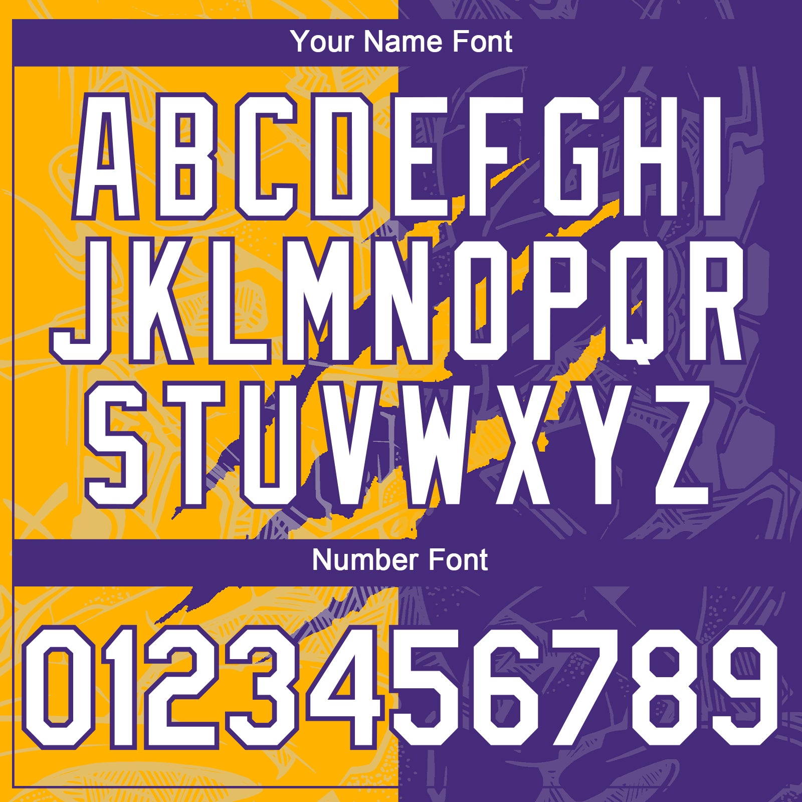 Custom Graffiti Pattern White Purple-Gold 3D Scratch Authentic Baseball Jersey