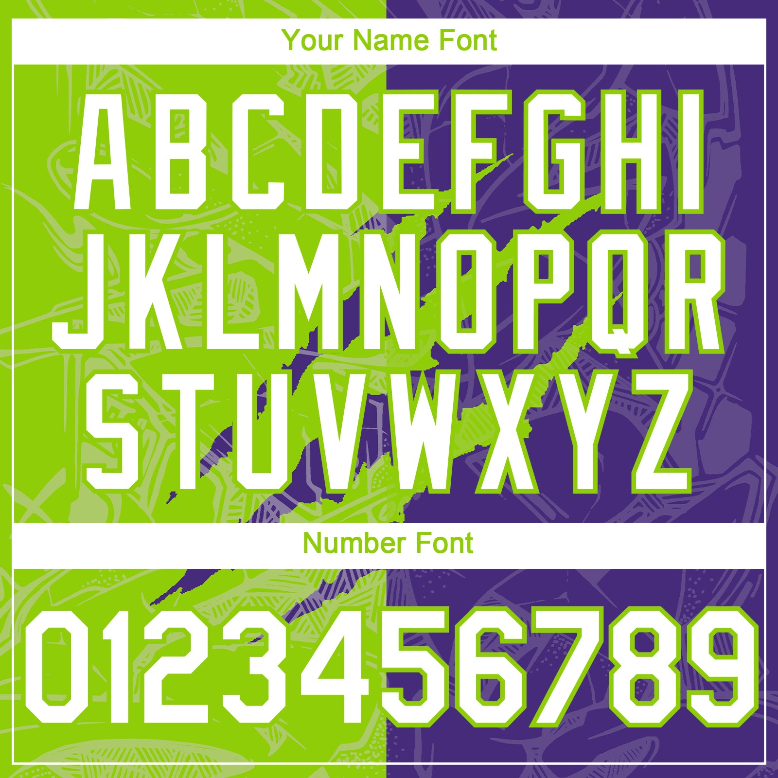 Custom Graffiti Pattern White Purple-Neon Green 3D Scratch Authentic Baseball Jersey