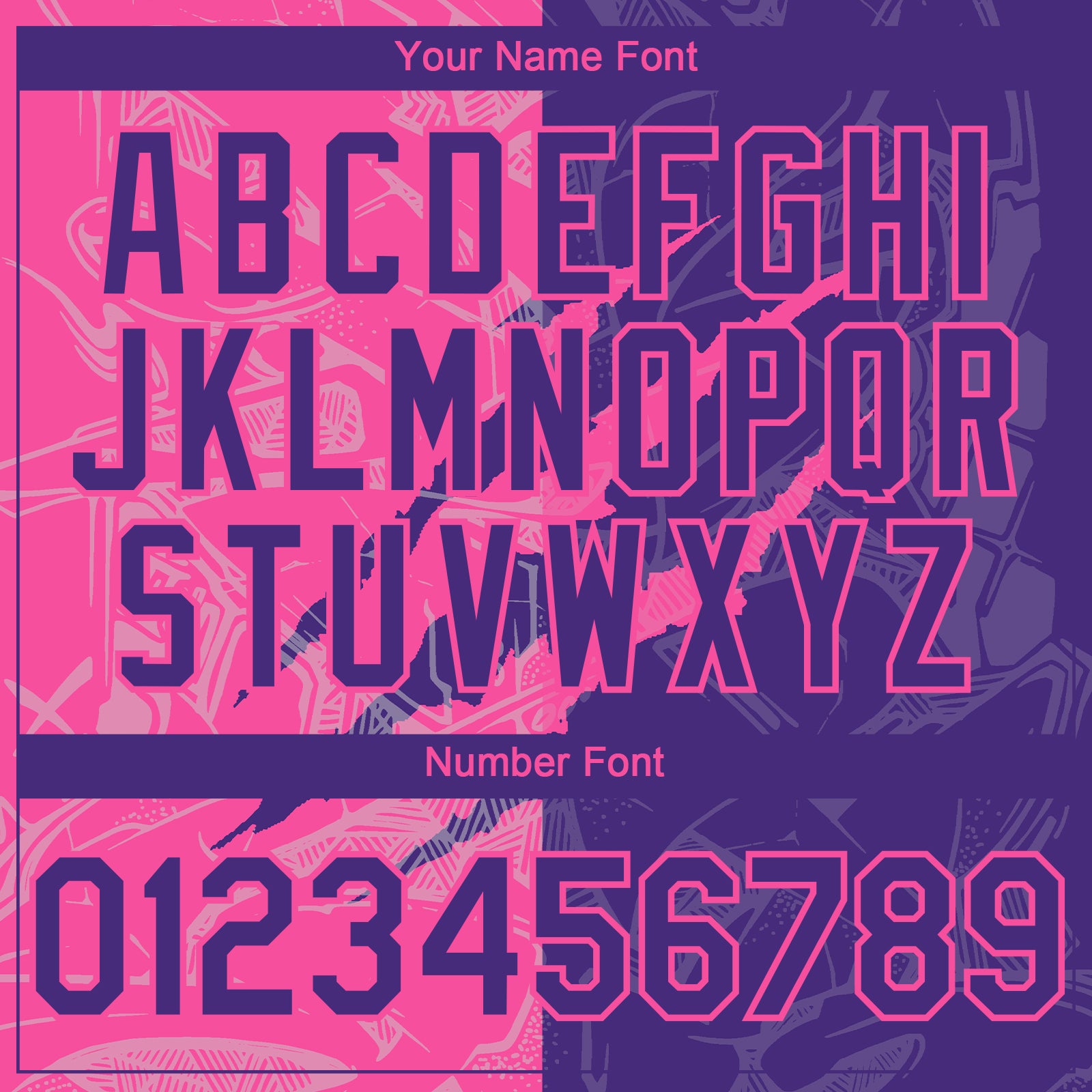 Custom Graffiti Pattern Purple-Pink 3D Scratch Authentic Baseball Jersey