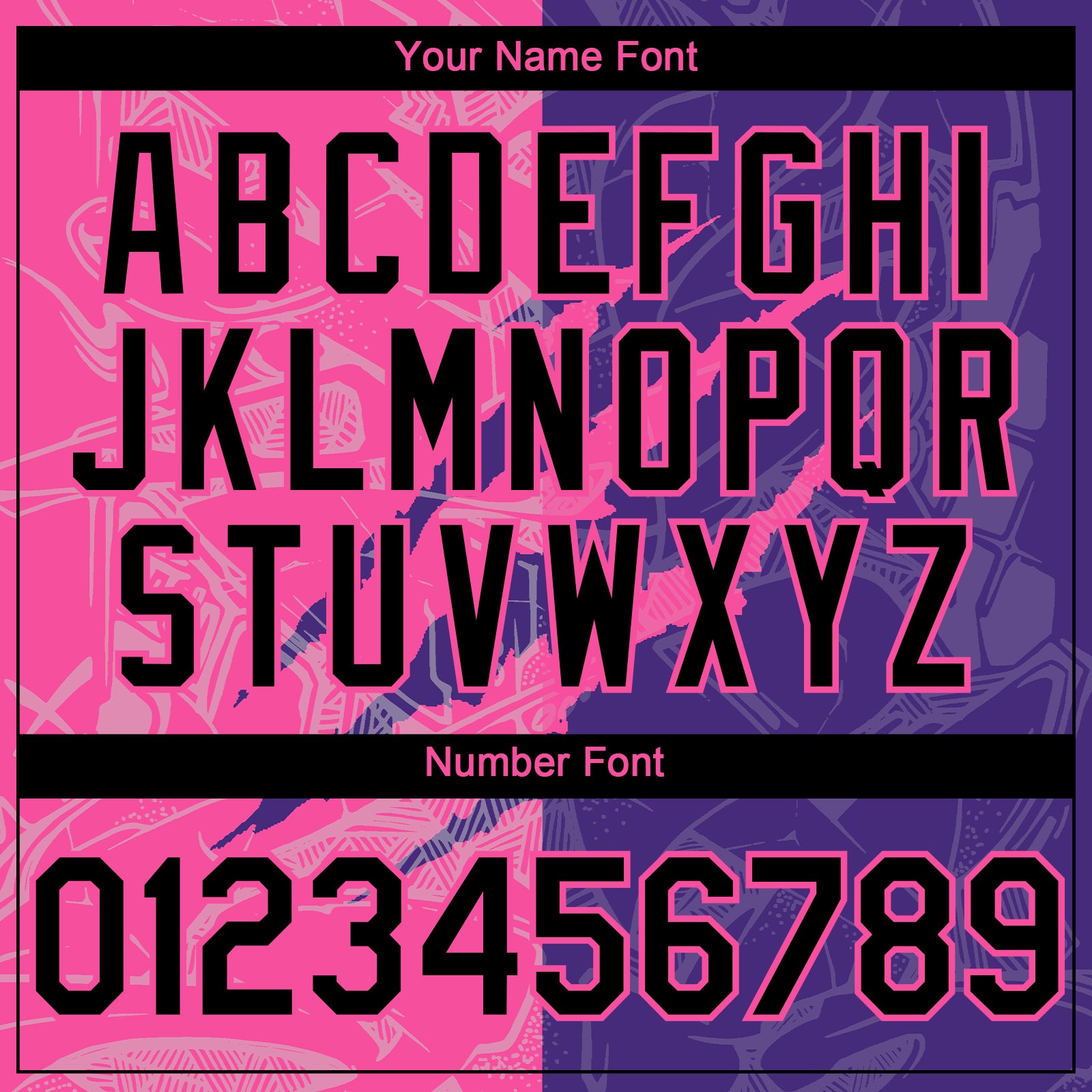 Custom Graffiti Pattern Black Purple-Pink 3D Scratch Authentic Baseball Jersey