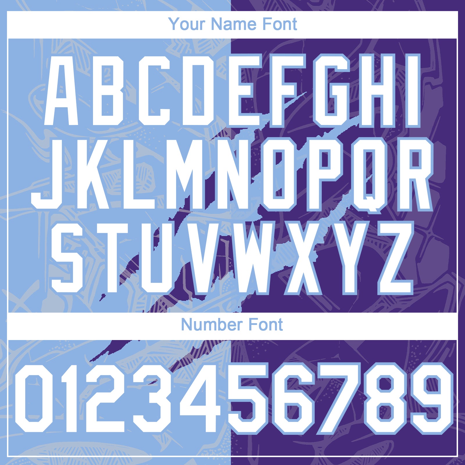 Custom Graffiti Pattern White Purple-Light Blue 3D Scratch Authentic Baseball Jersey