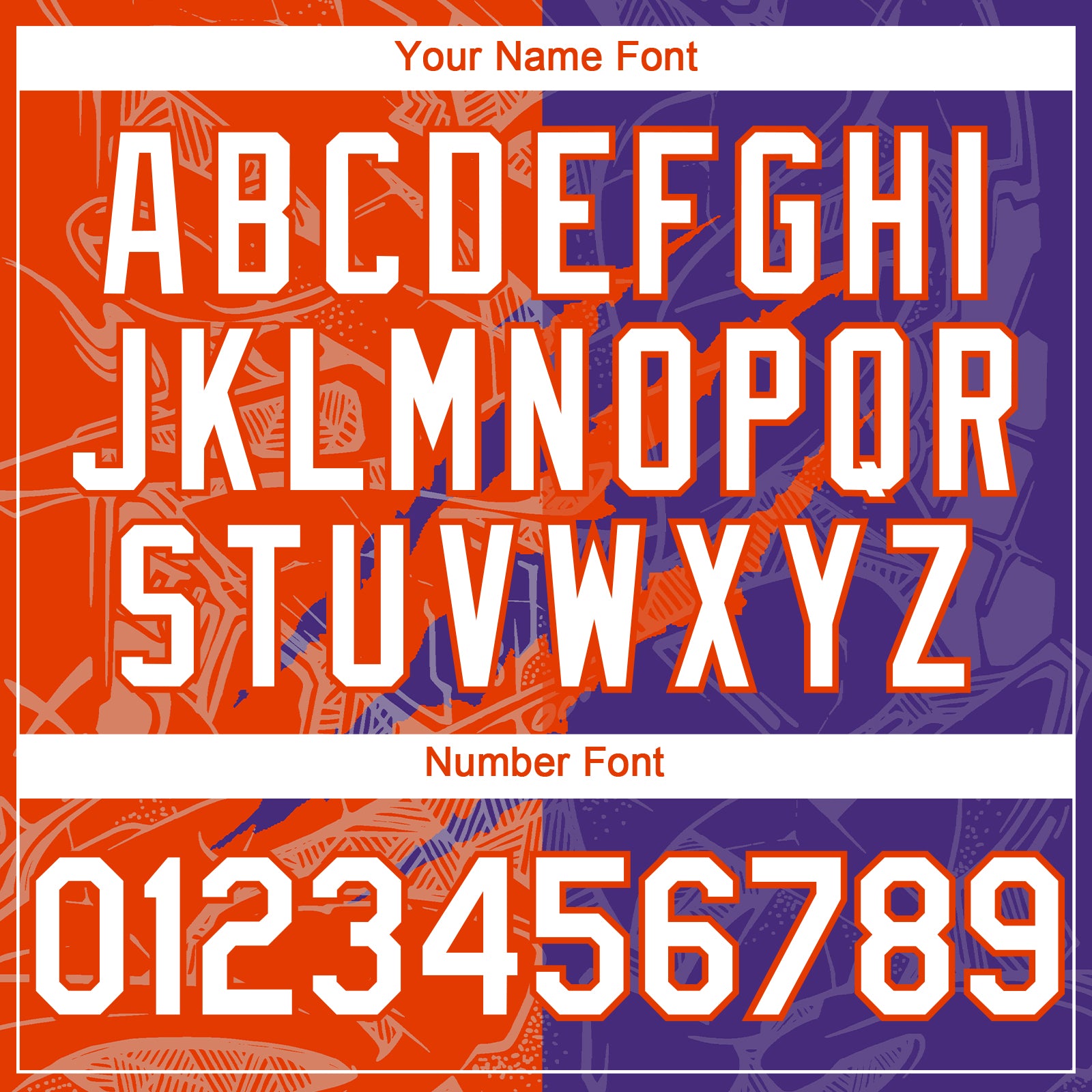 Custom Graffiti Pattern White Purple-Orange 3D Scratch Authentic Baseball Jersey