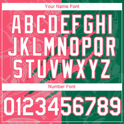 Custom Graffiti Pattern White Kelly Green-Neon Pink 3D Scratch Authentic Baseball Jersey