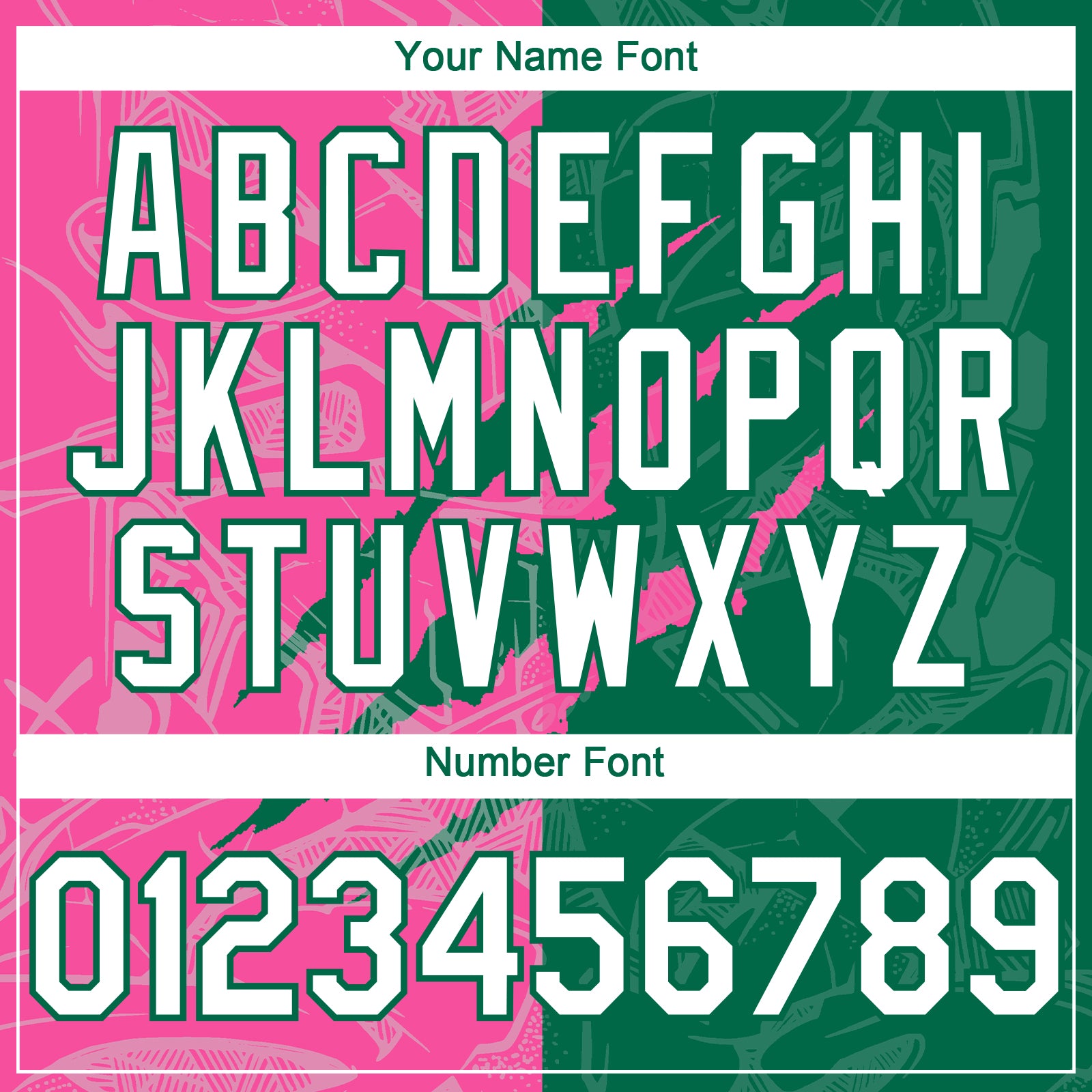 Custom Graffiti Pattern White Kelly Green-Pink 3D Scratch Authentic Baseball Jersey