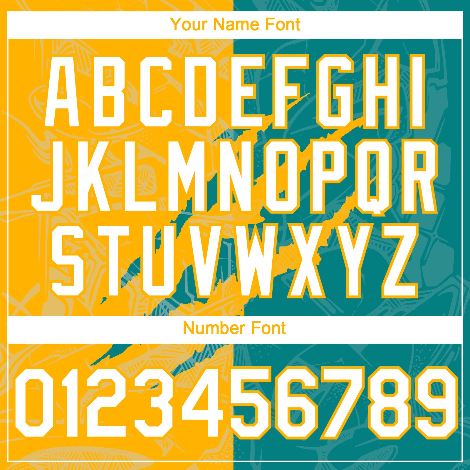 Custom Graffiti Pattern White Teal-Gold 3D Scratch Authentic Baseball Jersey