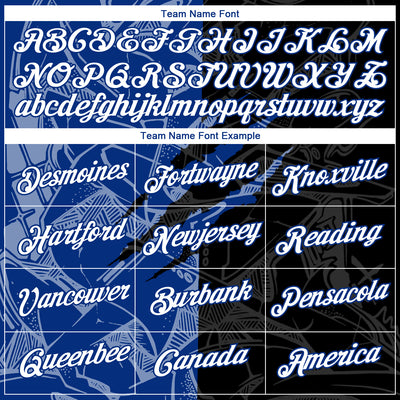 Custom Graffiti Pattern White Black-Royal Scratch 3D Performance T-Shirt