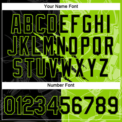 Custom Graffiti Pattern Black-Neon Green Scratch 3D Performance T-Shirt