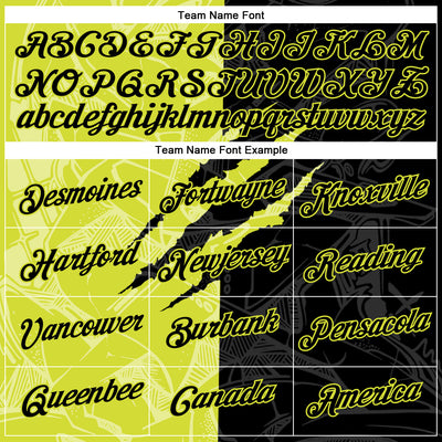 Custom Graffiti Pattern Black-Neon Yellow Scratch 3D Performance T-Shirt