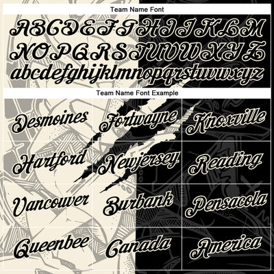 Custom Graffiti Pattern Black-Cream Scratch 3D Performance T-Shirt